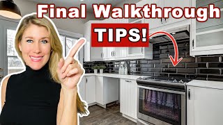 Final Walkthrough Tips BEFORE you close on a House [upl. by Annaohj]