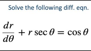 Diff Eqn Linear Differential Equation example 38 [upl. by Notsehc]