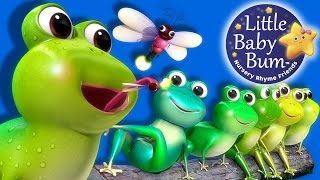 Five Little Speckled Frogs  Nursery Rhymes for Babies by LittleBabyBum  ABCs and 123s [upl. by Adnarim466]