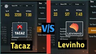 levinho vs tacaz kd ratio  pubg mobile [upl. by Acinemod]