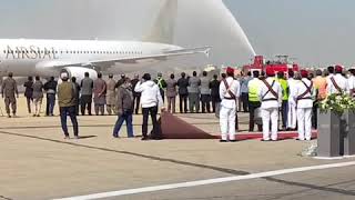 Airsial First Aircraft A320 Water Salute [upl. by Cordier]