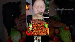 Yummy Food eating part100 eating eatingshow eatingsounds eatingasmr food [upl. by Nosnarb]