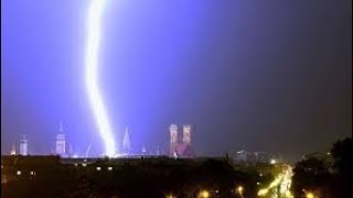 Close Lightning Strike Compilation [upl. by Yddor]