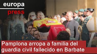 Pamplona arropa a la familia y amigos de David Pérez guardia civil fallecido en Barbate [upl. by Brandise]