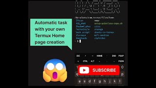 Automatic task with your own Termux Home page [upl. by Elconin730]