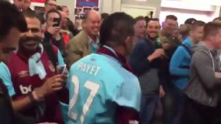 West Ham fans erupt into chants of weve got Payet during awards [upl. by Aiahc]