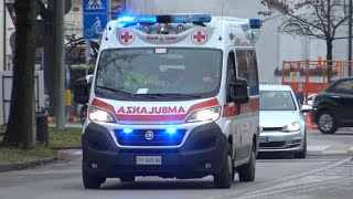 Ambulanza Croce Rossa Selvazzano Dentro in emergenza  Italian ambulance responding code3 [upl. by Sirrap760]