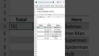 Excel  FRACTIONNERTEXTE [upl. by Blasius]