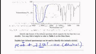 Solutions to exam Questions on infrared spectroscopy AQA unit 2 [upl. by Eilssel]