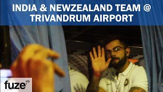 Indian Cricket Team  Trivandrum Airport  Fuze HD [upl. by Hras]