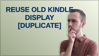 Raspberrypi Reuse old kindle display [upl. by Atidnan]