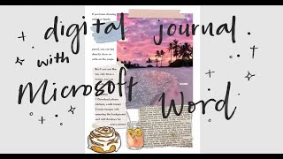 how to make digital journal with microsoft word  plan with me 3 [upl. by Eila]