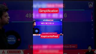 Simplification Trick By Navneet Sir  viralmathtricks shorts [upl. by Aserehs]