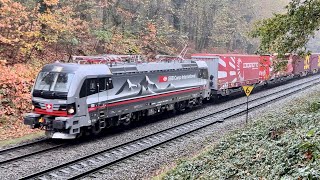 Mooie omgeleide Goederen treinen langs Venlo en Blerick aan de Brabant route op 061124 4K [upl. by Corwin]