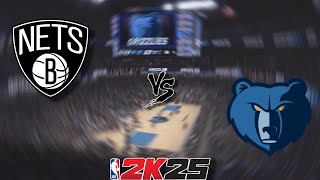 NBA2K25  Brooklyn Nets VS Memphis Grizzlies My CAREER  PS5 ™ [upl. by Barty789]