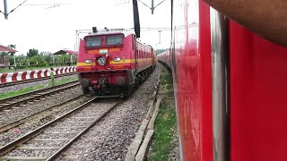 Gwalior Barauni Mail overtaking Krishak express at Domingarh [upl. by Jonathon]