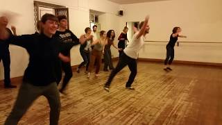 Vernacular Jazz Dance and Charleston Choreography  Dippermouth Blues  Sugarfoot Stomp [upl. by Enelahs]