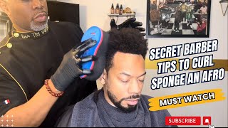 SECRET TIPS TO CURL SPONGE AN AFRO [upl. by Ahsenat]