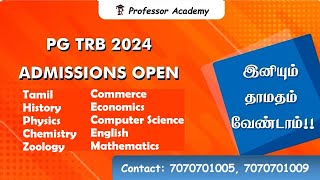 PG TRB New Batch Details  Professor Academy [upl. by Ydnem415]