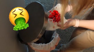 Throwing up blood PRANK on boyfriend [upl. by Neved184]