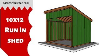 10x12 Run In Shed Plans [upl. by Girish]