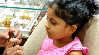 Gunshot Painless Ear Piercing of 5 Year Old ☺️ Taniksha [upl. by Julieta]