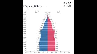 Population Pyramids of Egypt 19502100 [upl. by Queena]