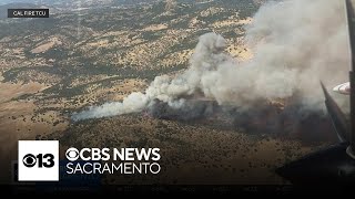 Calaveras County fire quickly grows to burn 500 acres [upl. by Anail]