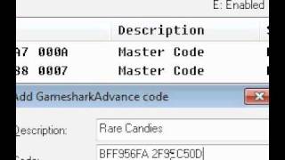 Pokemon Emerald rare candy gameshark code [upl. by Chally829]