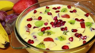 Fruit Custard Recipe  Easy Dessert Recipe  How To Make Fruit Custard At Home  Kanaks Kitchen [upl. by Wyatt169]