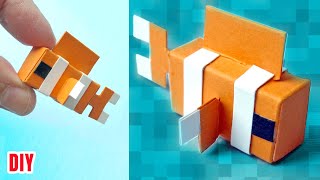 DIY Minecraft Tropical Fish From Scratch  Minecraft Papercraft Tropical Fish  Paper Crafts [upl. by Nolyk]