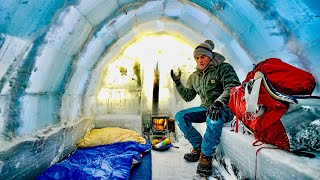 11 Day Ice Igloo Build With Wood Stove At 30°F [upl. by Anders]