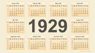 Kalender 1929 [upl. by Alli198]