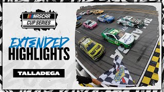 NASCAR Official Extended Highlights  Talladega ends in threewide photo finish [upl. by Rodman]