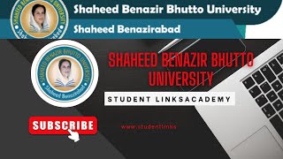 SHAHEED BENAZIR BHUTTO UNIVERSITY SBA NEW ADMISSION 2024Entrytest2025SBBUSBA studentlinks adv [upl. by Lorianna649]