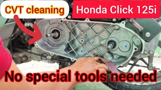 Honda Click 125i CVT Cleaning Tagalog Tutorial 2024 no special tools needed [upl. by Dwayne]