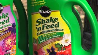 Miracle Gro® Shake N Feed® All Purpose Plant Food Plus Weed Preventer [upl. by Dittman]