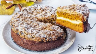 Pumpkin Cream Cheese Crumb Cake  Easy Fall Dessert Perfect for Thanksgiving [upl. by Zsa759]