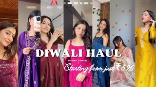 Diwali Wedding Outfits  Affordable Huge Myntra  Flipkart  Amazon Haul [upl. by Heloise]