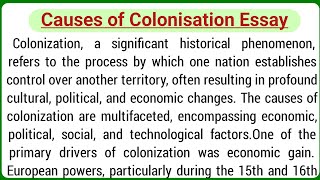 Causes of Colonisation Essaycauses of colonisation in south africa [upl. by Ortensia316]