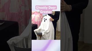 Make a ghostly door greeter with basic household items sostudio5 halloween trickortreat [upl. by Woodring]