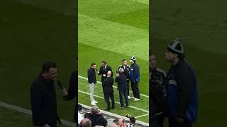 Gerry and Sewell invade pitch at nufc with Jamie Eastlake nufcmatters newcastleunited 28924 [upl. by Burman]