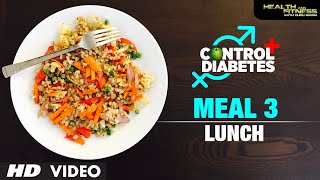 CONTROL DIABETES  Meal 03 Lunch  Program by Guru Mann [upl. by Annawot]