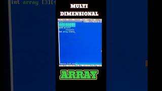 MULTI DIMENSIONAL ARRAY  ARRAY  C LANGUAGE  C PROGRAMMING  SNOW LIFE CODING coding learnc [upl. by Radcliffe85]