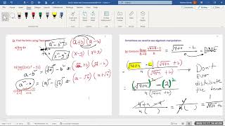 Lec34 Sec23 M2009 F23 Baruch Limit at Vertical Asymptote and Piecewise Function [upl. by Yeloc]