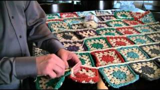 How To Crochet Color Burst Afghan Part 4 [upl. by Eyks]