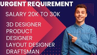 3D DESIGNER PRODUCT DESIGNER LAYOUT DESIGNER DRAFTSMAN JOB ID MANPOWER NAGPUR HINGNA MIDC JOB [upl. by Irrej]