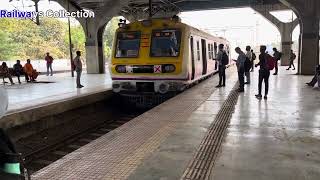 Nerul Thane Local Train Arrivel at Juinagar Railways Station Navi Mumbai [upl. by Wellesley826]