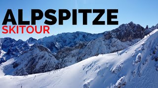 Alpspitze 2628m im Winter als Skitour  Aufstieg via Ferrata  Abfahrt Ostflanke [upl. by Diskin792]