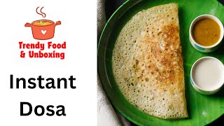 Instant Dosa Recipe With Rava Or Sooji In 15 Minutes  1 Minute Instant Dosa  Spongy Set Dosa [upl. by Thirion]